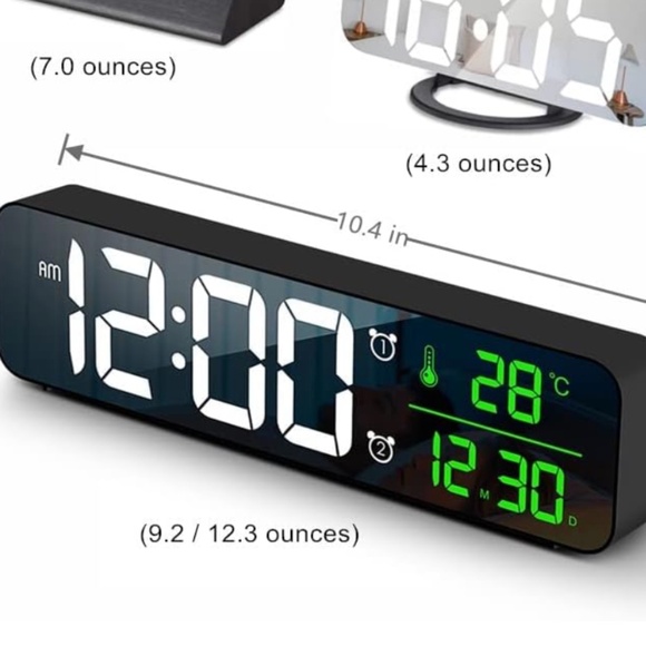 Digital Clock Large Display, Alarm Clock for Living Room Office Bedroom Decor - Picture 1 of 6